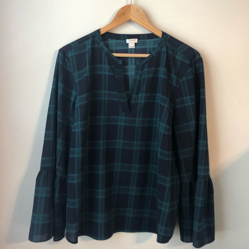 J Crew Plaid Top